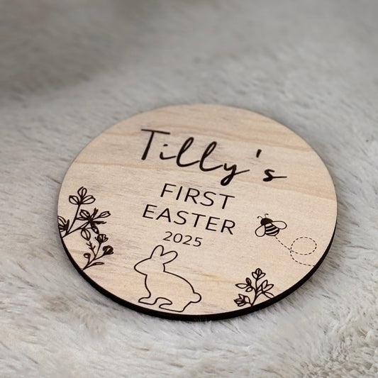 BABY'S FIRST EASTER NAME PLAQUE