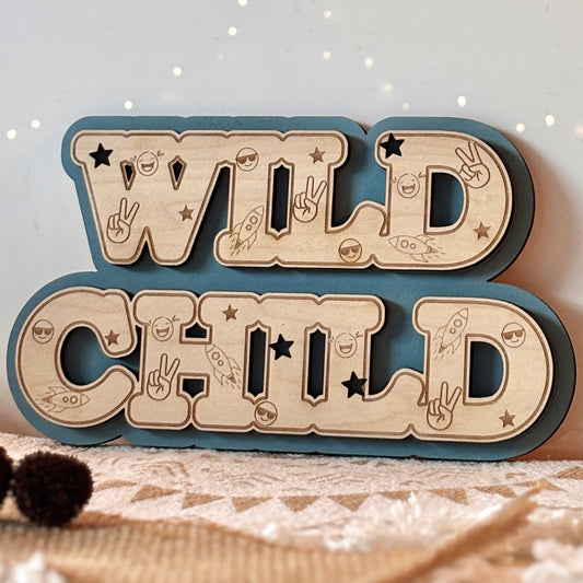 WILD CHILD WALL SIGN