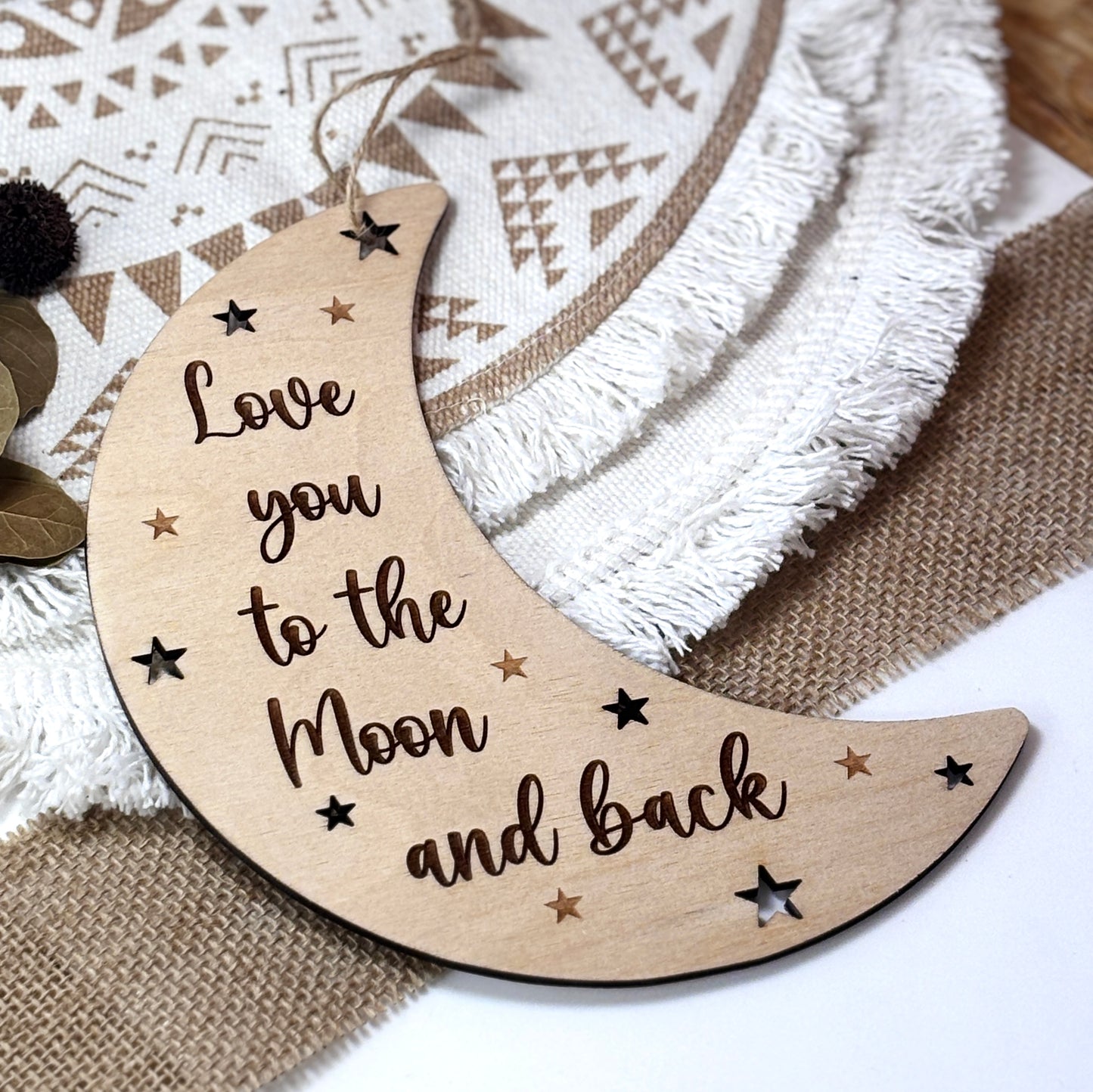 LOVE YOU TO THE MOON AND BACK WALL HANGER